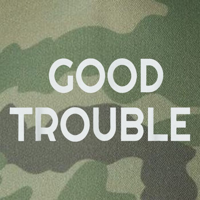Get In Good Necessary Trouble Legacy Tie Dye Trucker Hat