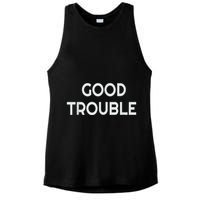 Get In Good Necessary Trouble Ladies PosiCharge Tri-Blend Wicking Tank