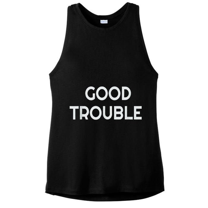 Get In Good Necessary Trouble Ladies PosiCharge Tri-Blend Wicking Tank