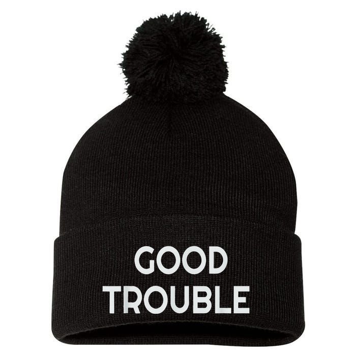Get In Good Necessary Trouble Pom Pom 12in Knit Beanie