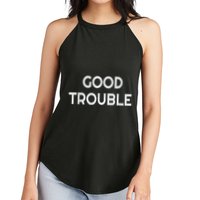 Get In Good Necessary Trouble Women's Perfect Tri Rocker Tank