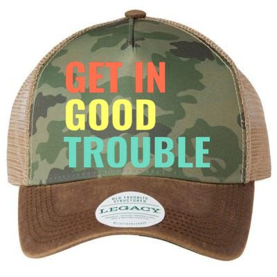 Get In Good Necessary Trouble Legacy Tie Dye Trucker Hat