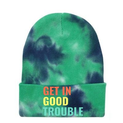 Get In Good Necessary Trouble Tie Dye 12in Knit Beanie