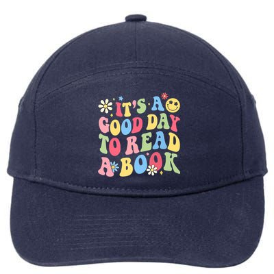 Groovy It's Good Day To Read Book Library Reading Lover 7-Panel Snapback Hat