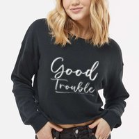 Get In Good Necessary Trouble For Social Justice Cropped Pullover Crew
