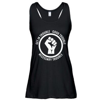 Get In Good Necessary Trouble | Civil Rights Protest Ladies Essential Flowy Tank