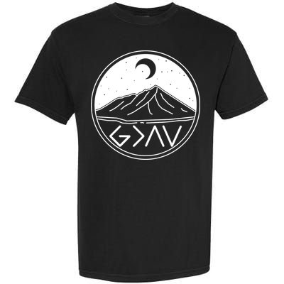 God Is Greater Than High And Lows Mountain Camping Garment-Dyed Heavyweight T-Shirt