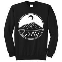 God Is Greater Than High And Lows Mountain Camping Sweatshirt