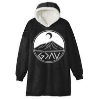 God Is Greater Than High And Lows Mountain Camping Hooded Wearable Blanket