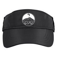 God Is Greater Than High And Lows Mountain Camping Adult Drive Performance Visor