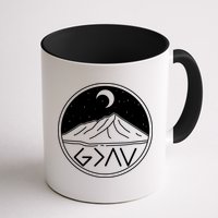 God Is Greater Than High And Lows Mountain Camping Mug