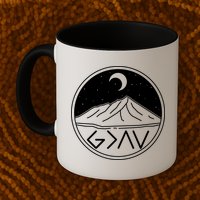 God Is Greater Than High And Lows Mountain Camping Mug