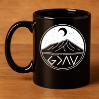 God Is Greater Than High And Lows Mountain Camping 11oz C Handle Ceramic Mug