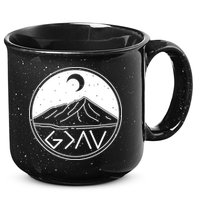 God Is Greater Than High And Lows Mountain Camping 15oz Campfire Ceramic Mug