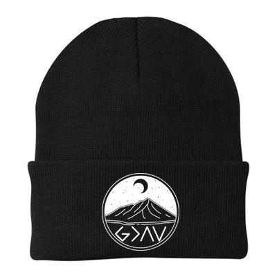 God Is Greater Than High And Lows Mountain Camping Beanie