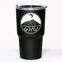 God Is Greater Than High And Lows Mountain Camping Tumbler