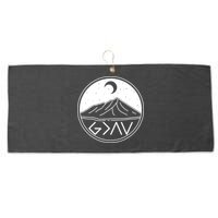 God Is Greater Than High And Lows Mountain Camping Large Microfiber Waffle Golf Towel