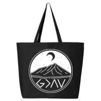 God Is Greater Than High And Lows Mountain Camping 25L Jumbo Tote
