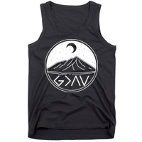 God Is Greater Than High And Lows Mountain Camping Tank Top