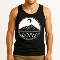 God Is Greater Than High And Lows Mountain Camping Tank Top