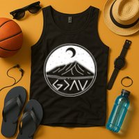 God Is Greater Than High And Lows Mountain Camping Tank Top