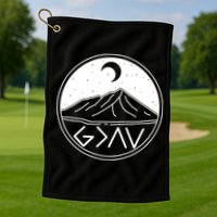 God Is Greater Than High And Lows Mountain Camping Golf Towel