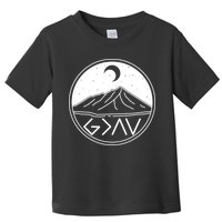 God Is Greater Than High And Lows Mountain Camping Toddler T-Shirt