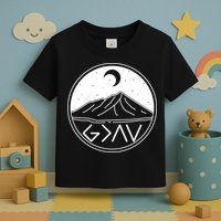 God Is Greater Than High And Lows Mountain Camping Toddler T-Shirt