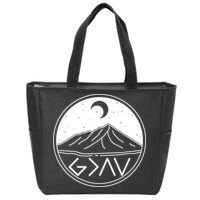 God Is Greater Than High And Lows Mountain Camping Zip Tote Bag