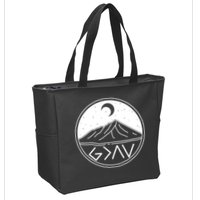 God Is Greater Than High And Lows Mountain Camping Zip Tote Bag