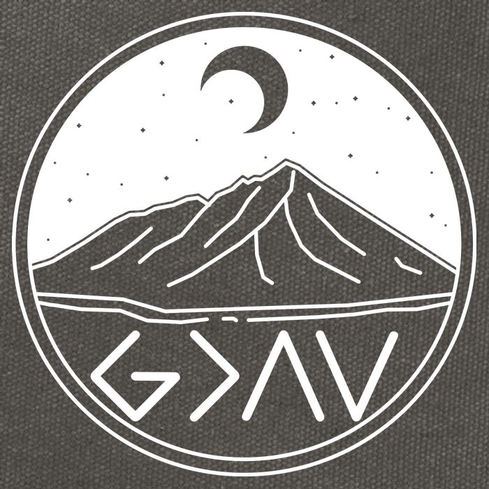 God Is Greater Than High And Lows Mountain Camping Cotton Canvas Backpack