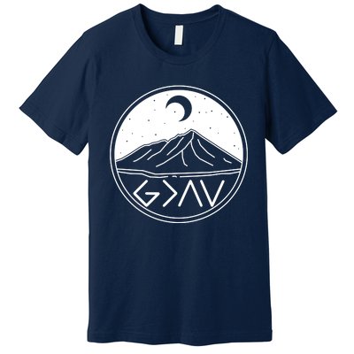 God Is Greater Than High And Lows Mountain Camping Premium T-Shirt