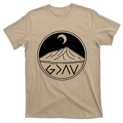 God Is Greater Than High And Lows Mountain Camping T-Shirt