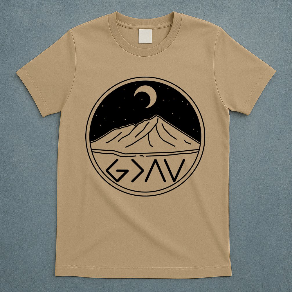 God Is Greater Than High And Lows Mountain Camping T-Shirt