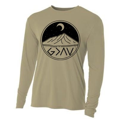 God Is Greater Than High And Lows Mountain Camping Cooling Performance Long Sleeve Crew