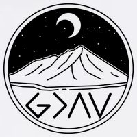 God Is Greater Than High And Lows Mountain Camping Garment-Dyed Sweatshirt