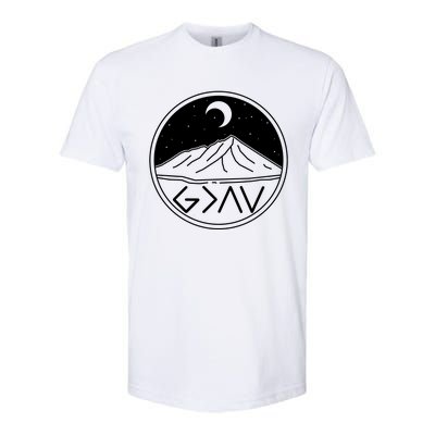 God Is Greater Than High And Lows Mountain Camping Softstyle CVC T-Shirt