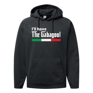 Gabagool Italy Gifts for Italians Capicola NJ New Jersey Performance Fleece Hoodie