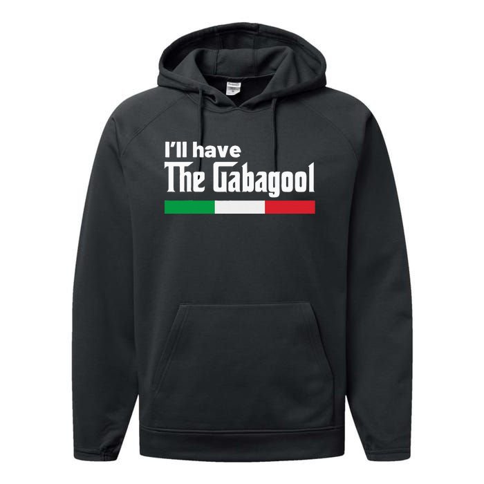 Gabagool Italy Gifts for Italians Capicola NJ New Jersey Performance Fleece Hoodie