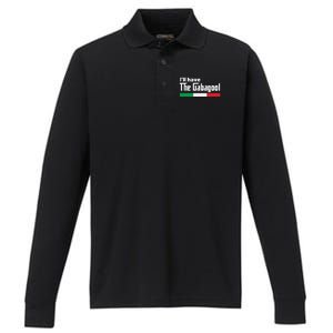 Gabagool Italy Gifts for Italians Capicola NJ New Jersey Performance Long Sleeve Polo