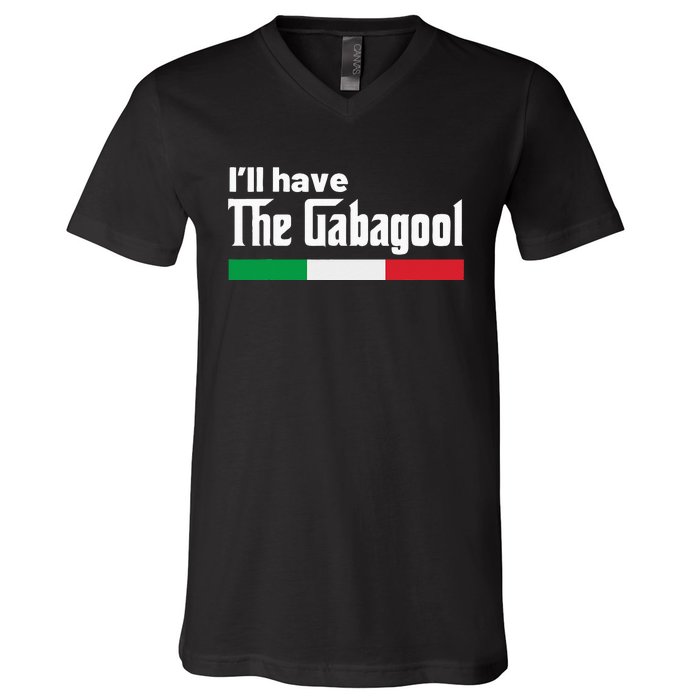 Gabagool Italy Gifts for Italians Capicola NJ New Jersey V-Neck T-Shirt