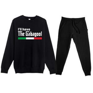 Gabagool Italy Gifts for Italians Capicola NJ New Jersey Premium Crewneck Sweatsuit Set