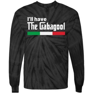 Gabagool Italy Gifts for Italians Capicola NJ New Jersey Tie-Dye Long Sleeve Shirt