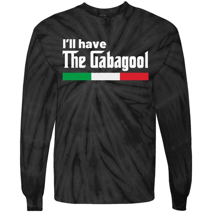 Gabagool Italy Gifts for Italians Capicola NJ New Jersey Tie-Dye Long Sleeve Shirt