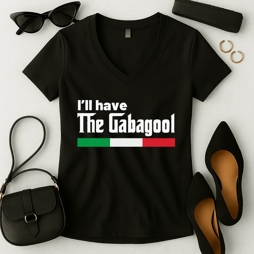 Gabagool Italy Gifts for Italians Capicola NJ New Jersey Women's V-Neck T-Shirt