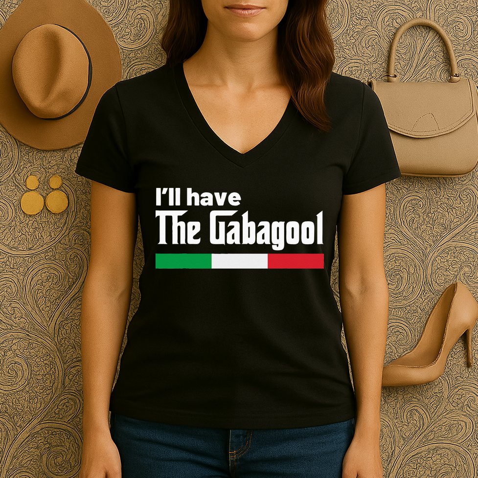Gabagool Italy Gifts for Italians Capicola NJ New Jersey Women's V-Neck T-Shirt