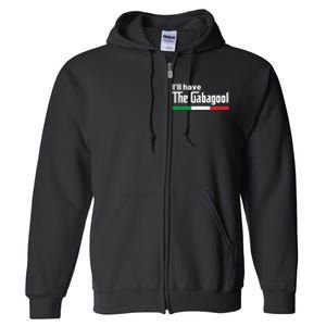 Gabagool Italy Gifts for Italians Capicola NJ New Jersey Full Zip Hoodie