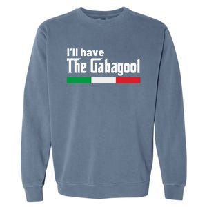 Gabagool Italy Gifts for Italians Capicola NJ New Jersey Garment-Dyed Sweatshirt