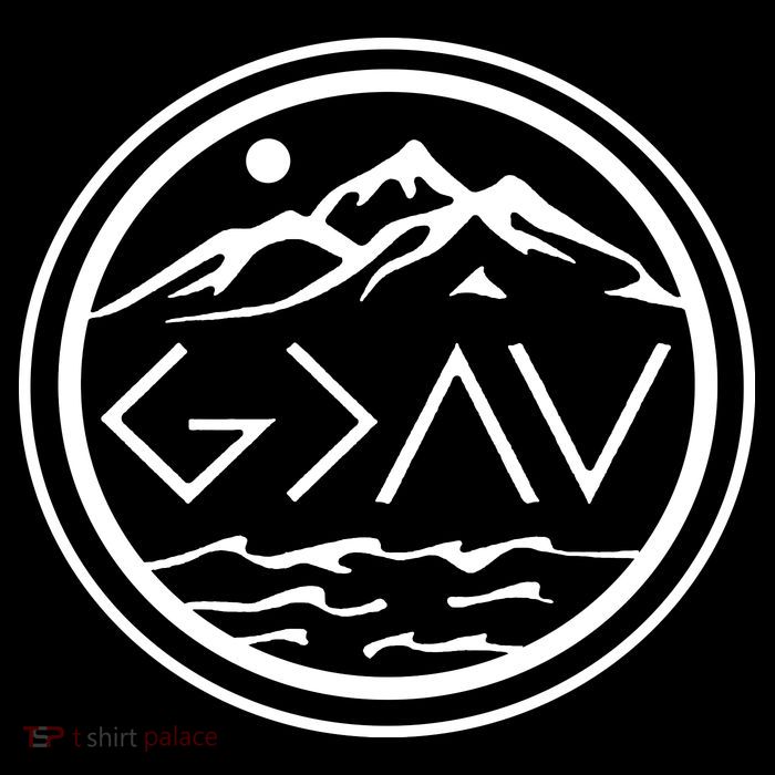 God Is Greater Than The High And Lows Graphic Inspirational Christian Mountain Flexfit Unipanel Trucker Cap
