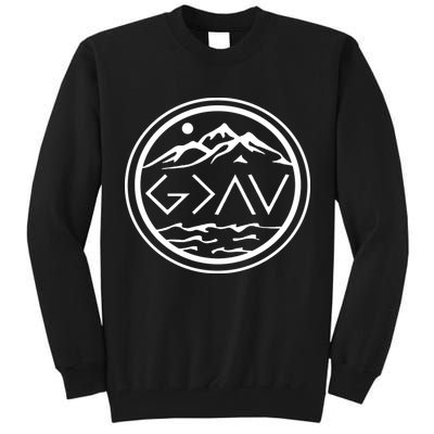 God Is Greater Than The High And Lows Graphic Inspirational Christian Mountain Tall Sweatshirt